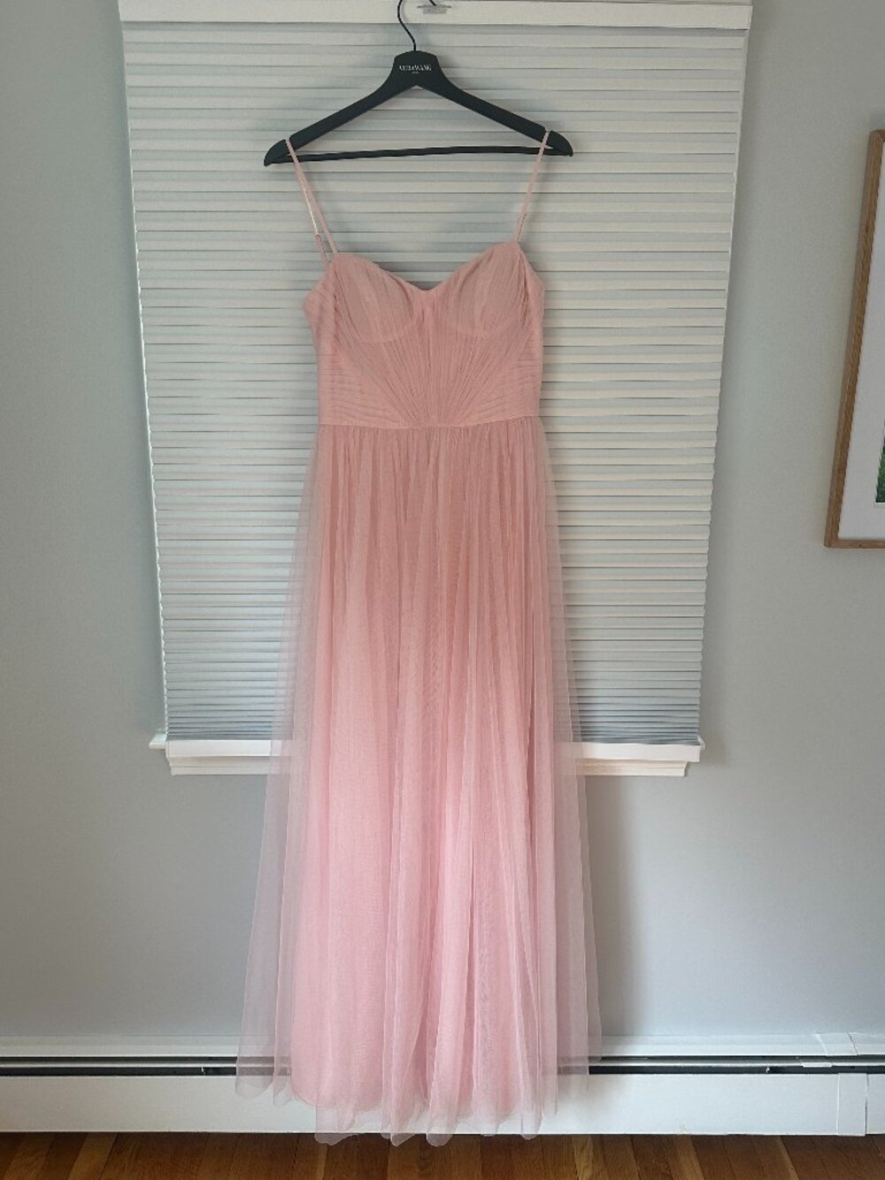 Vera Wang Bride Vernen Sleeveless Pleated Gown Size US8
